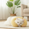 SnuggleRest Curved Calming Cat Pillow for Head and Neck Support