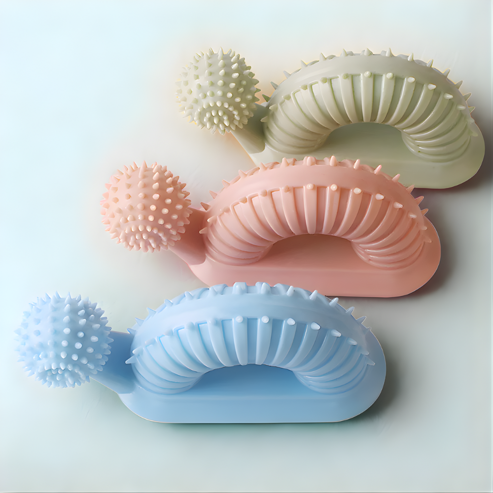 SnuggleSpiral Snail-Shaped Dental Chew Treat Dispenser Toy