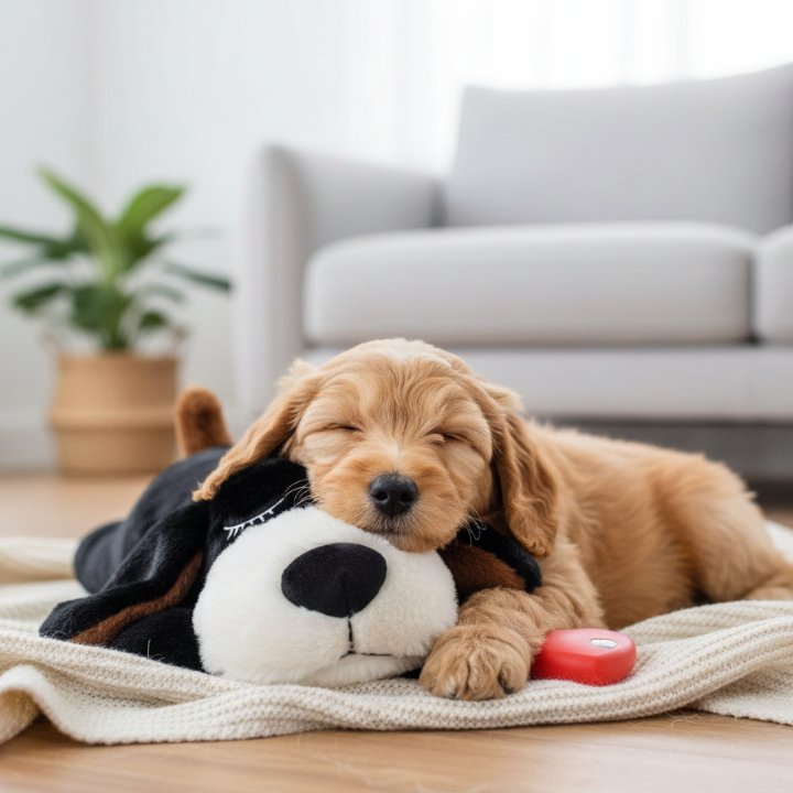 SnuggleBeat Calming Heartbeat Puppy Dog Plush Toy — Removable Module