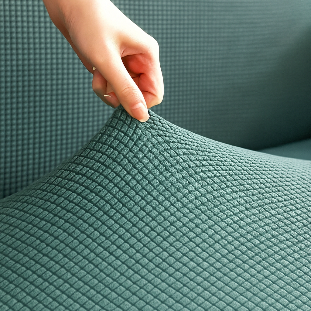 Capa de sofá elástica em jacquard — design repelente à água e protetor