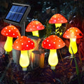 Luzes solares de jardim em forma de cogumelo — conjunto decorativo de plástico