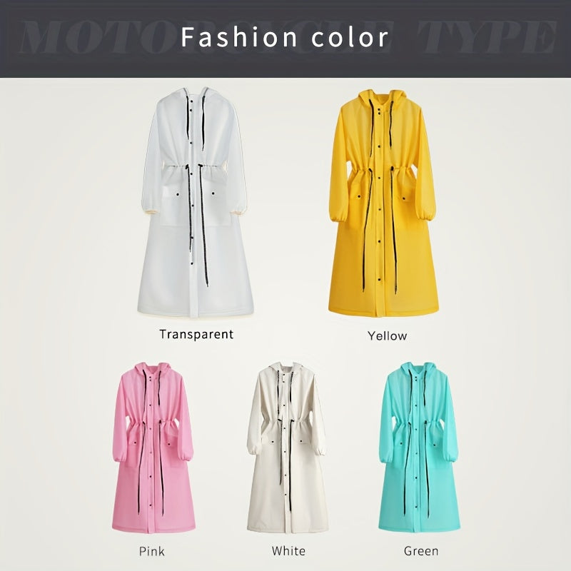 Impermeable con capucha para mujer Aurelia – elegante, blanco