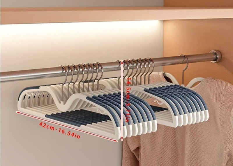 Closella platzsparender, rutschfester Kleiderbügel mit um 360 Grad drehbarem Haken