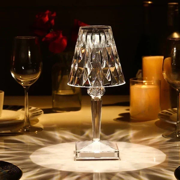 Lampă de masă LED modernă fără fir - design din cristal acrilic