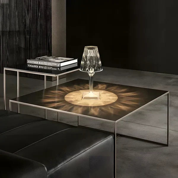 Lampă de masă LED modernă fără fir - design din cristal acrilic