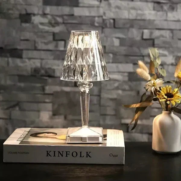 Lampă de masă LED modernă fără fir - design din cristal acrilic