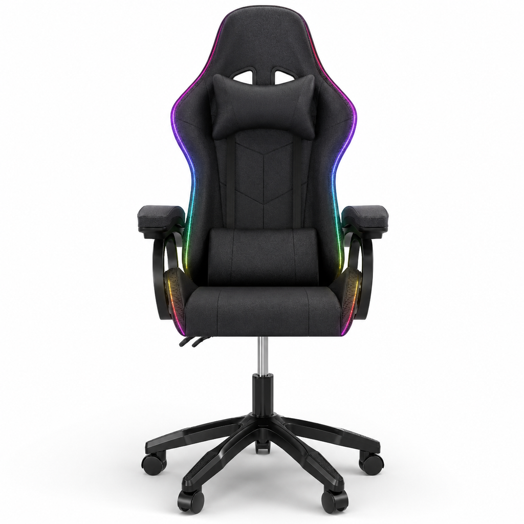 Adjustable Ergonomic Gaming Chair with RGB Lighting