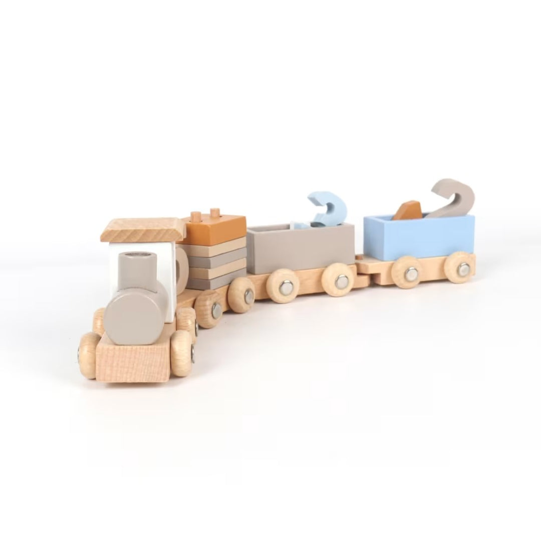 Conjunto de construção de comboio para crianças — locomotivas e carruagens ferroviárias de encaixe