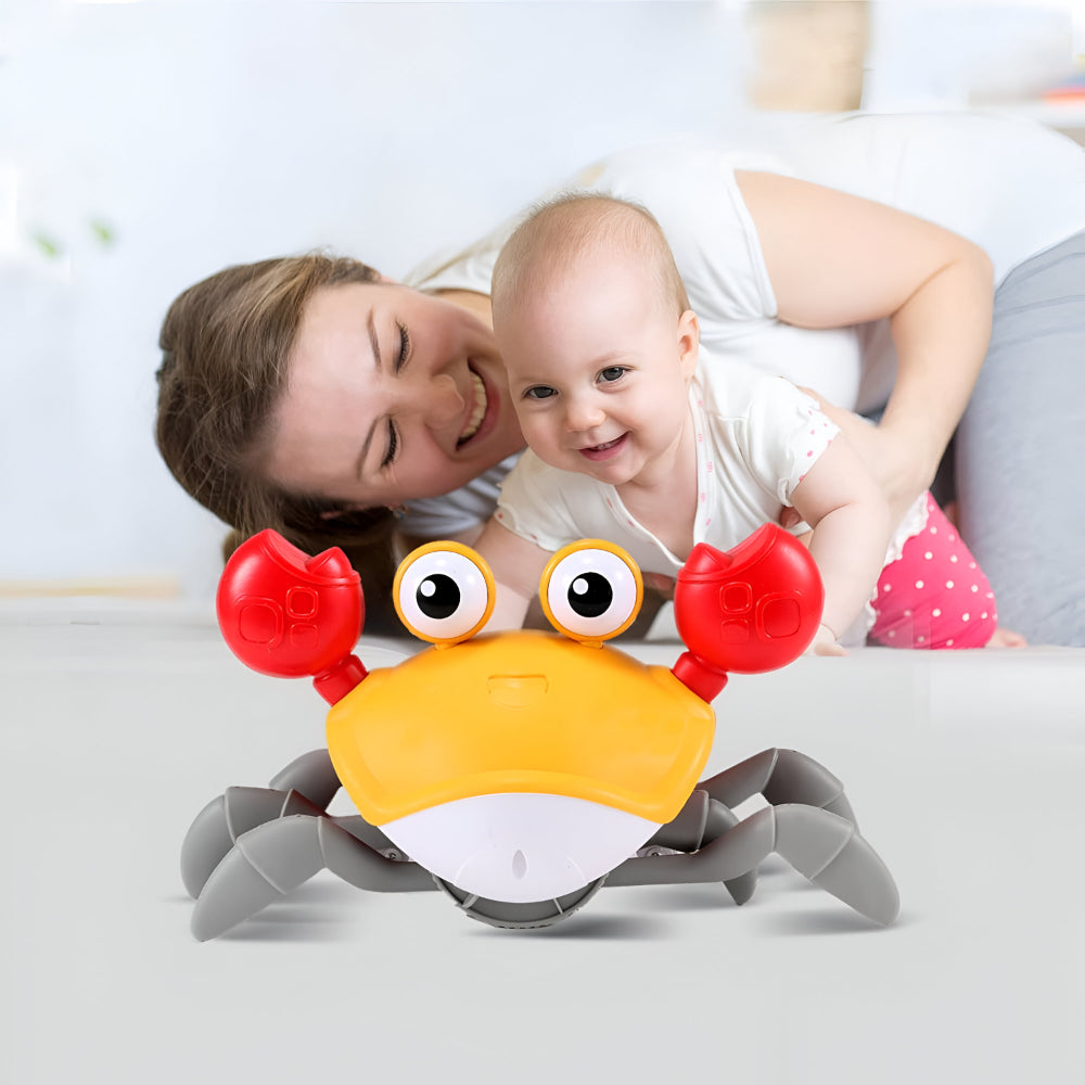 Interactive Electronic Crab Toy — Built-In Music, Continuous Crawling Motion