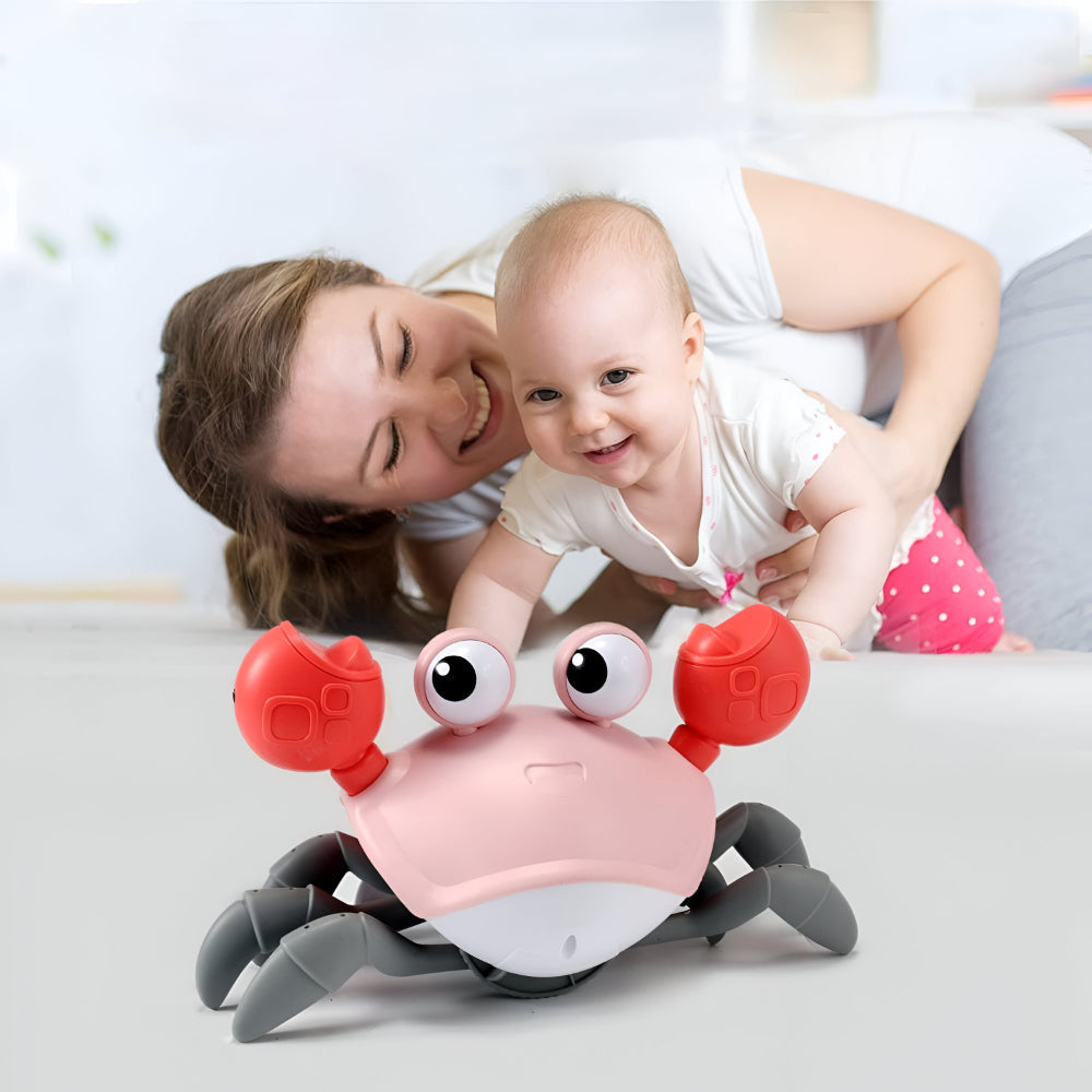 Interactive Electronic Crab Toy — Built-In Music, Continuous Crawling Motion