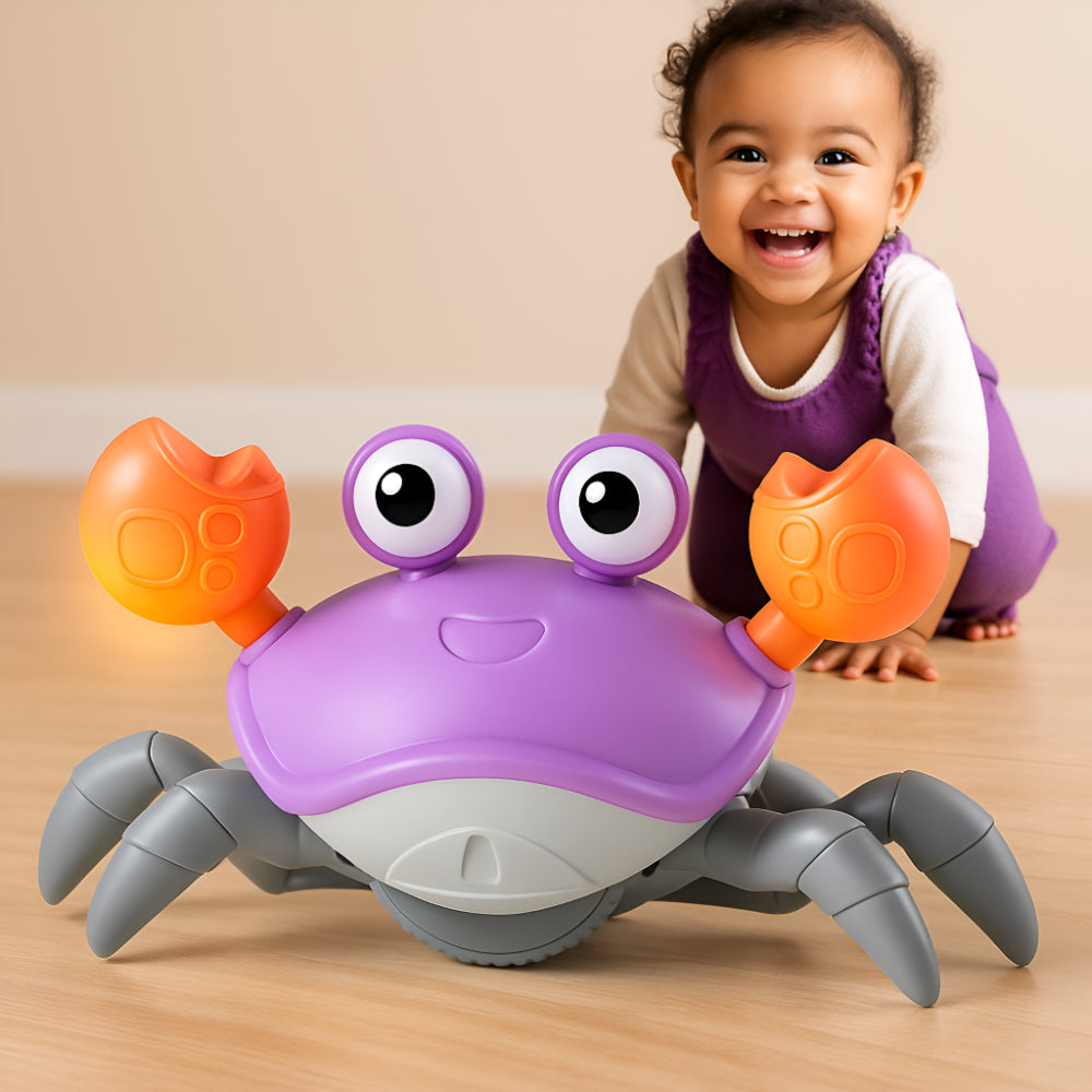 Interactive Electronic Crab Toy — Built-In Music, Continuous Crawling Motion