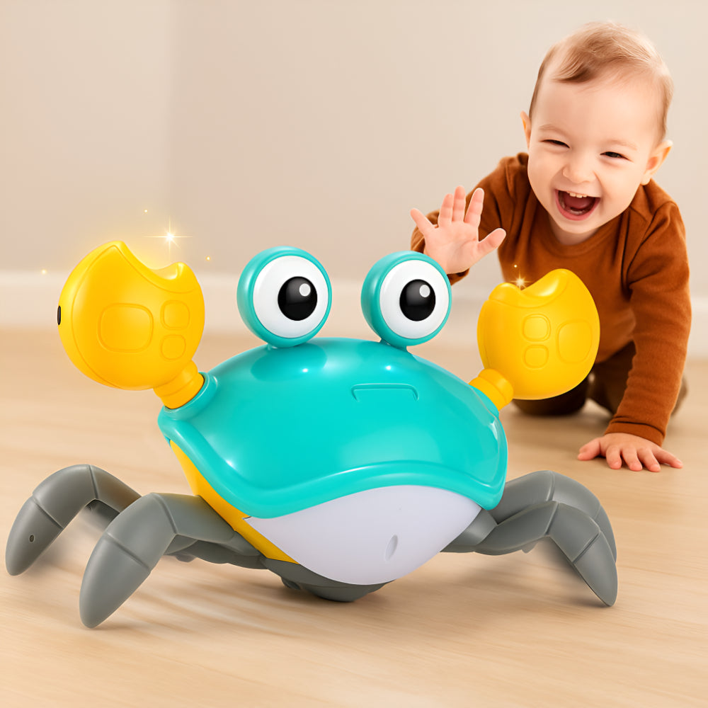 Interactive Electronic Crab Toy — Built-In Music, Continuous Crawling Motion