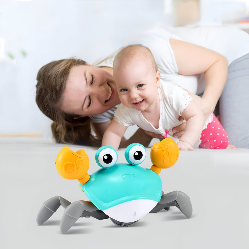 Interactive Electronic Crab Toy — Built-In Music, Continuous Crawling Motion