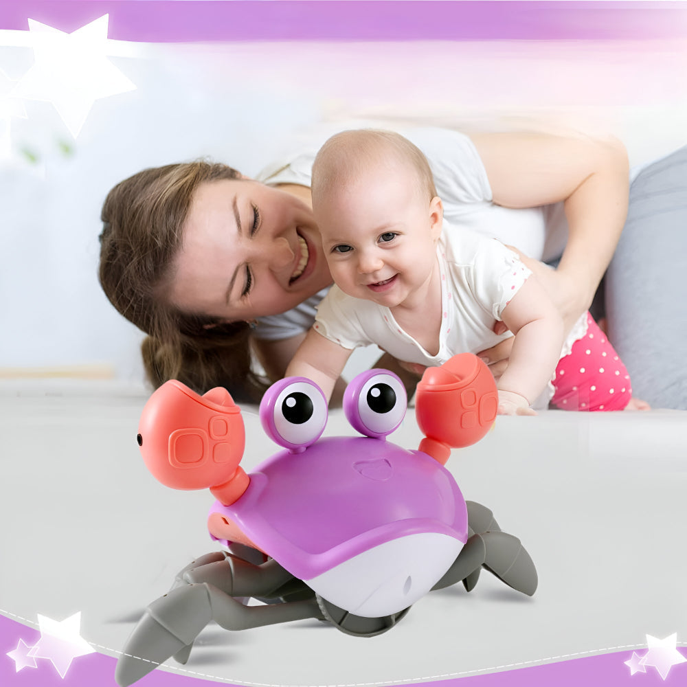 Interactive Electronic Crab Toy — Built-In Music, Continuous Crawling Motion