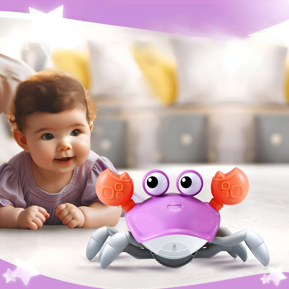 Interactive Electronic Crab Toy — Built-In Music, Continuous Crawling Motion