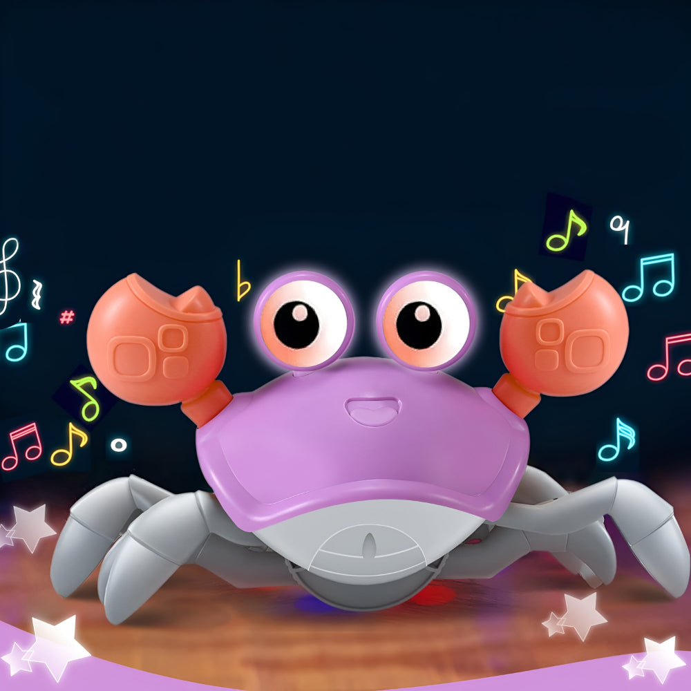Interactive Electronic Crab Toy — Built-In Music, Continuous Crawling Motion
