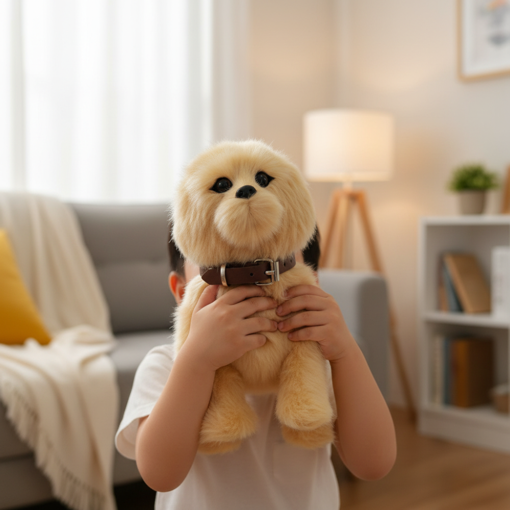 Cão-robô eletrónico interativo — alimentado a pilhas, cachorro sensível ao toque