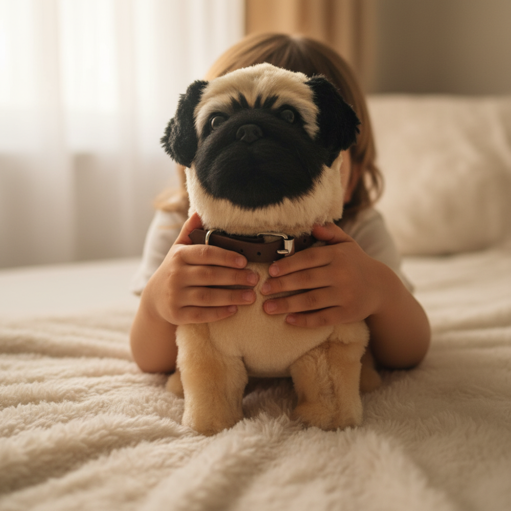 Cão-robô eletrónico interativo — alimentado a pilhas, cachorro sensível ao toque