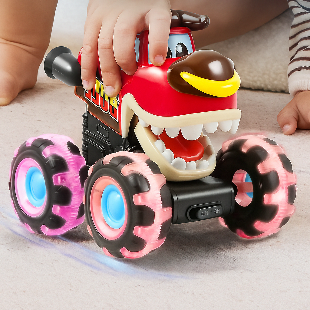 Kids Monster Truck Toy Set — 3-Pack Light and Sound Vehicles