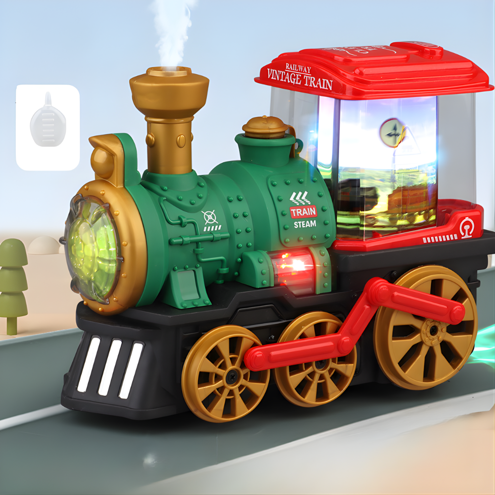 Battery Powered Rolling Bubble Toy Train