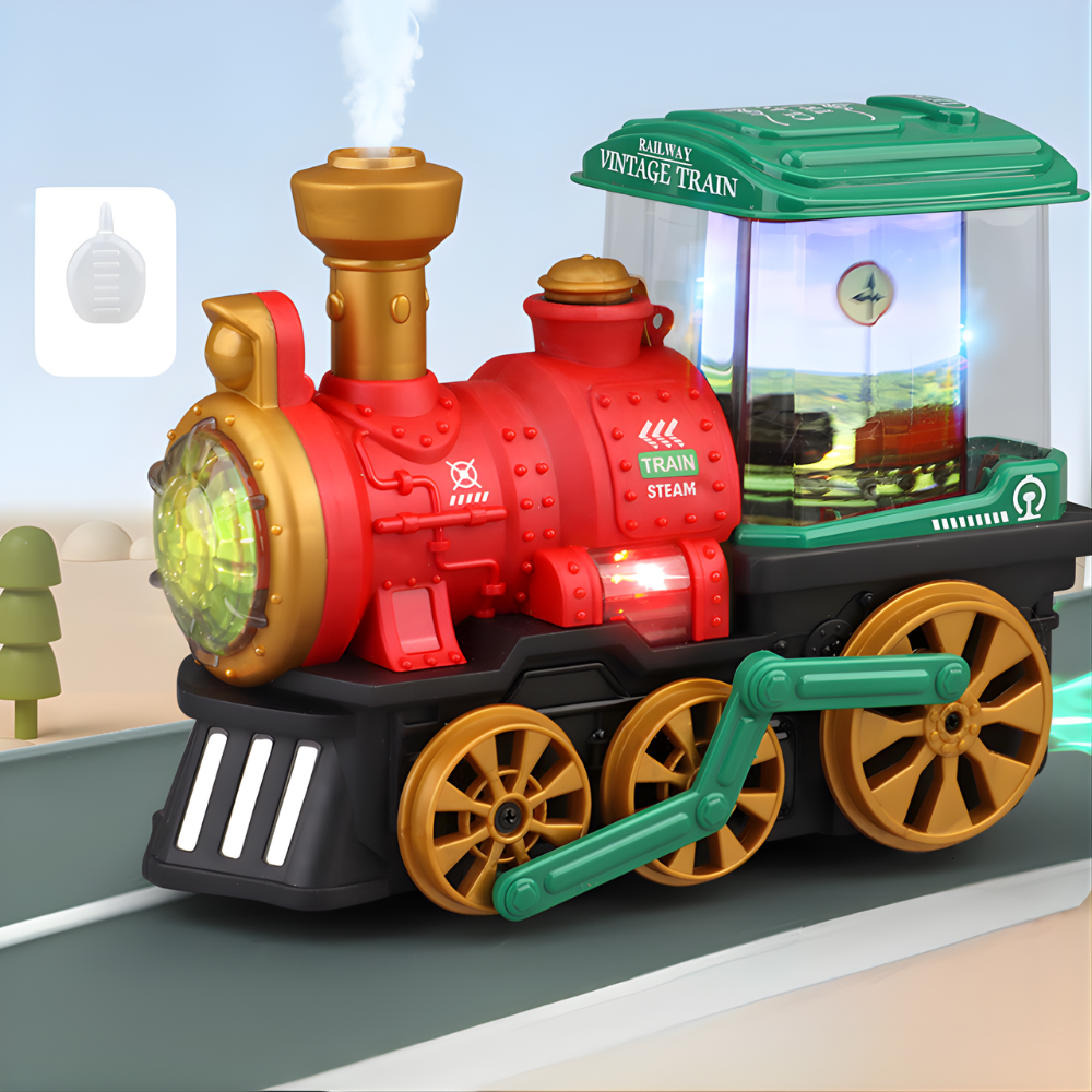 Battery Powered Rolling Bubble Toy Train