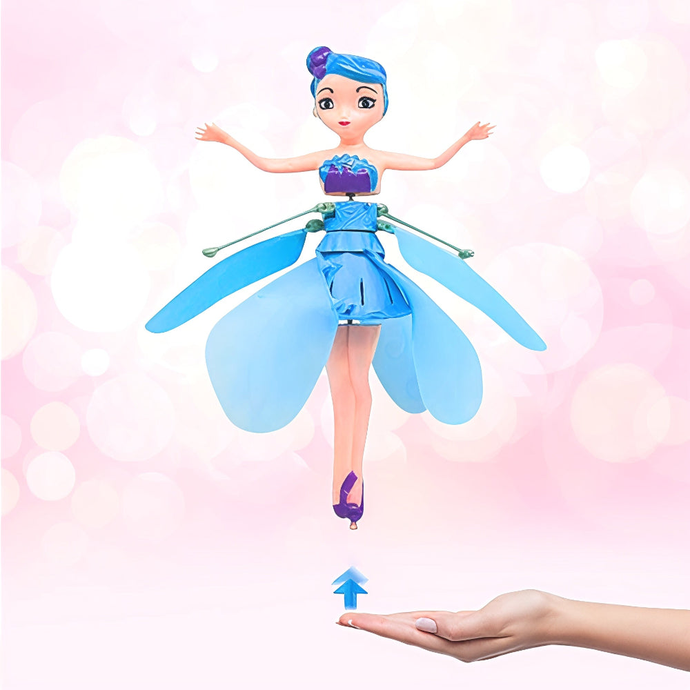 Boneca voadora com sensor de mão — brinquedo flutuante controlado por gestos