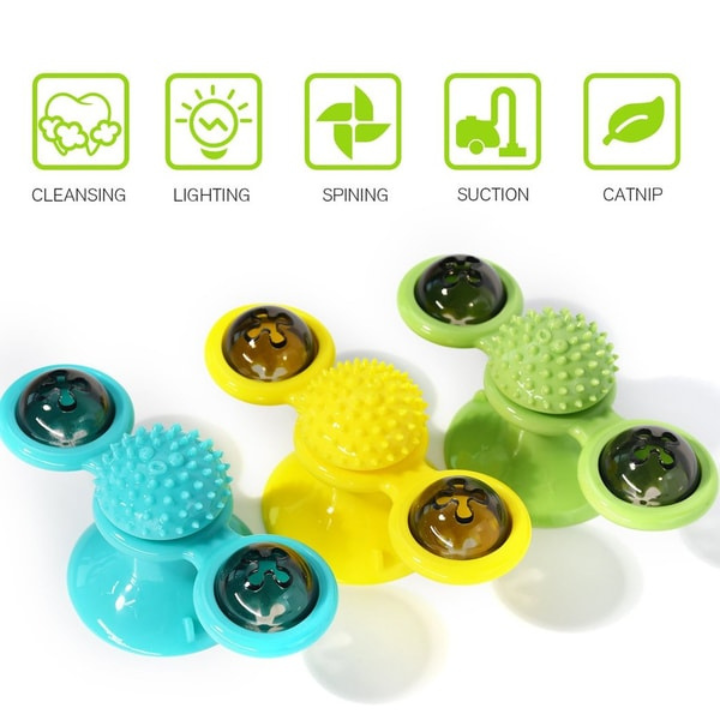 SpinBloom Interactive Windmill Cat Toy — Spinning Catnip Play