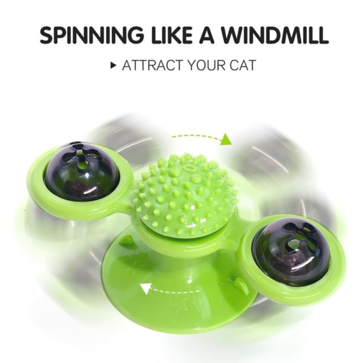 SpinBloom Interactive Windmill Cat Toy — Spinning Catnip Play