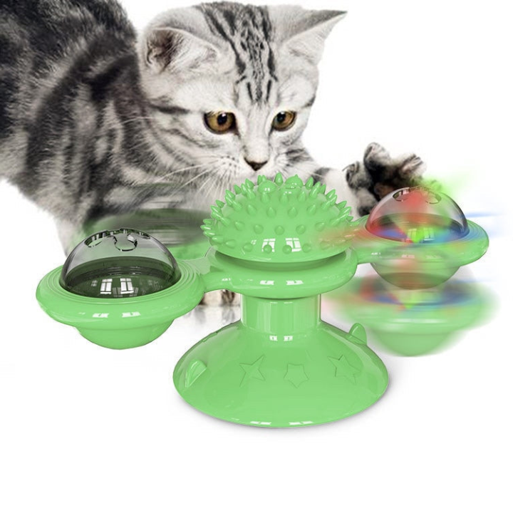 SpinBloom Interactive Windmill Cat Toy — Spinning Catnip Play
