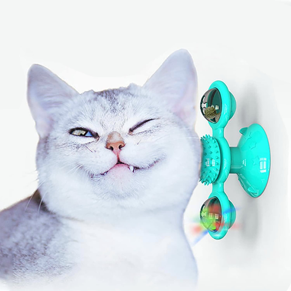 SpinBloom Interactive Windmill Cat Toy — Spinning Catnip Play