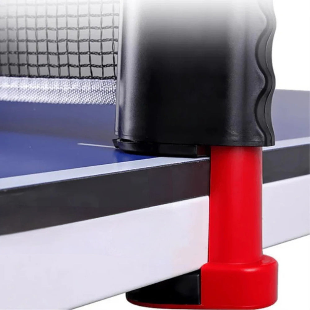 Portable Table Tennis Set — Extendable Clamp-On Net, Paddles, and Balls