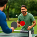 Portable Table Tennis Set — Extendable Clamp-On Net, Paddles, and Balls