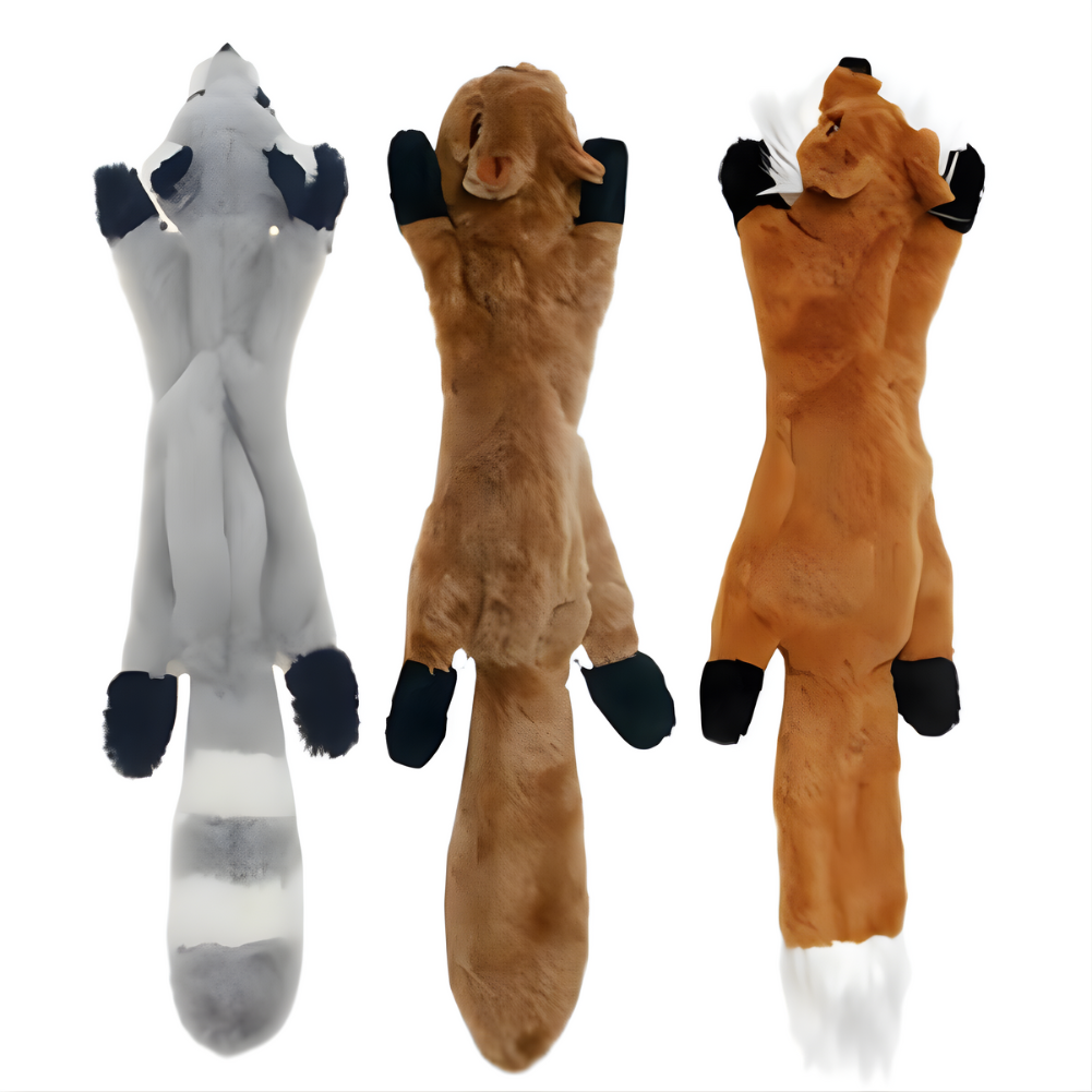 SqueakStretch Long Plush Dog Squeaker Toys — Fetch Set