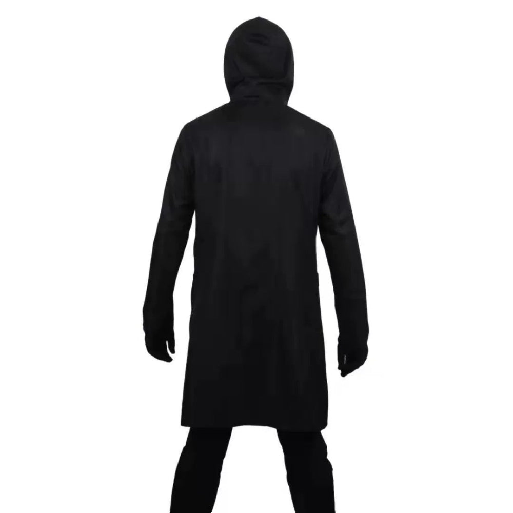 男女通用黑色连帽戏服斗篷