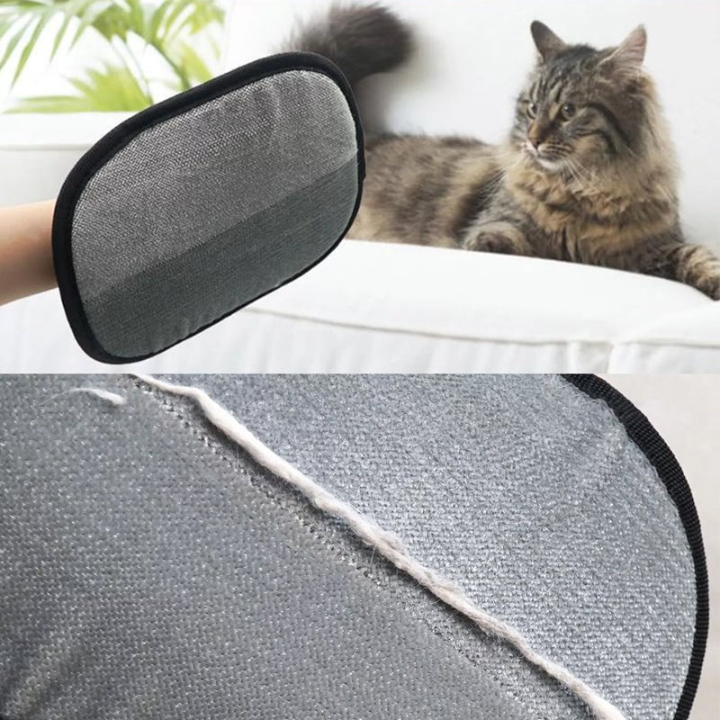 StaticLuxe Electrostatic Cat Hair Remover Gloves — Quick Fur Cleanup