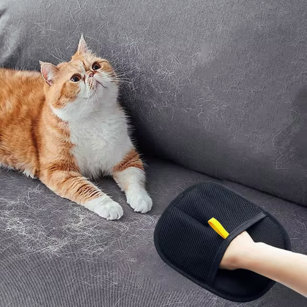 StaticLuxe Electrostatic Cat Hair Remover Gloves — Quick Fur Cleanup