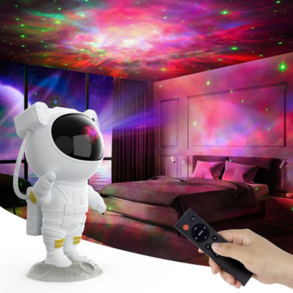 Astronaut LED Starry Sky Projector Night Light — Remote Control, Swivel Head