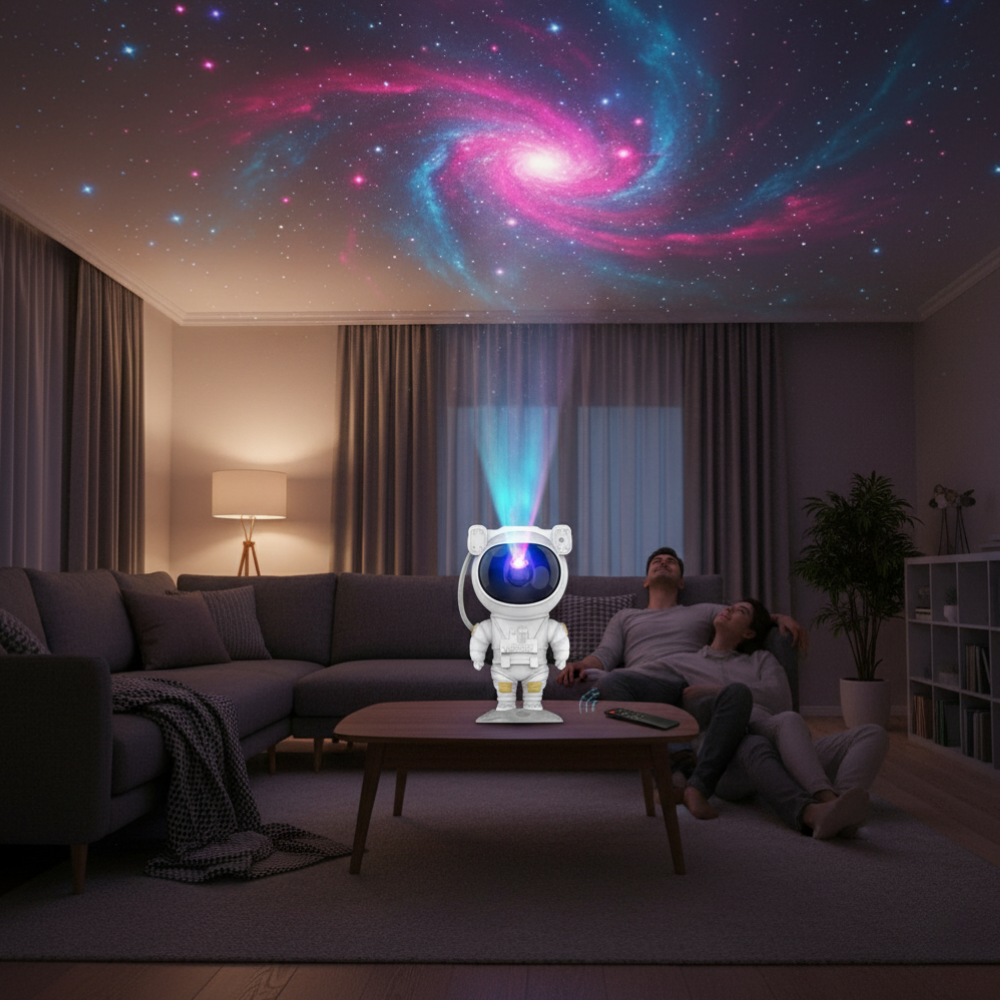 Astronaut LED Starry Sky Projector Night Light — Remote Control, Swivel Head