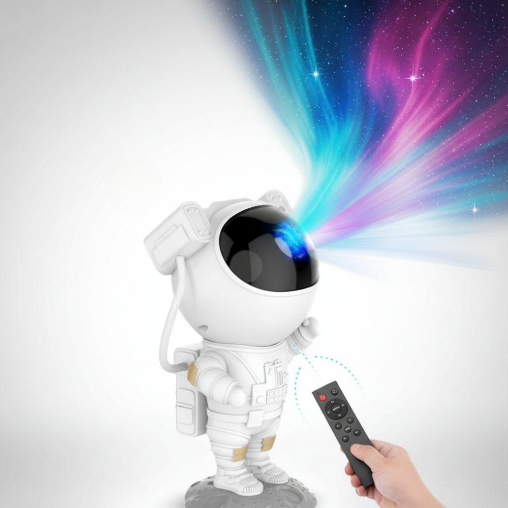 Astronaut LED Starry Sky Projector Night Light — Remote Control, Swivel Head