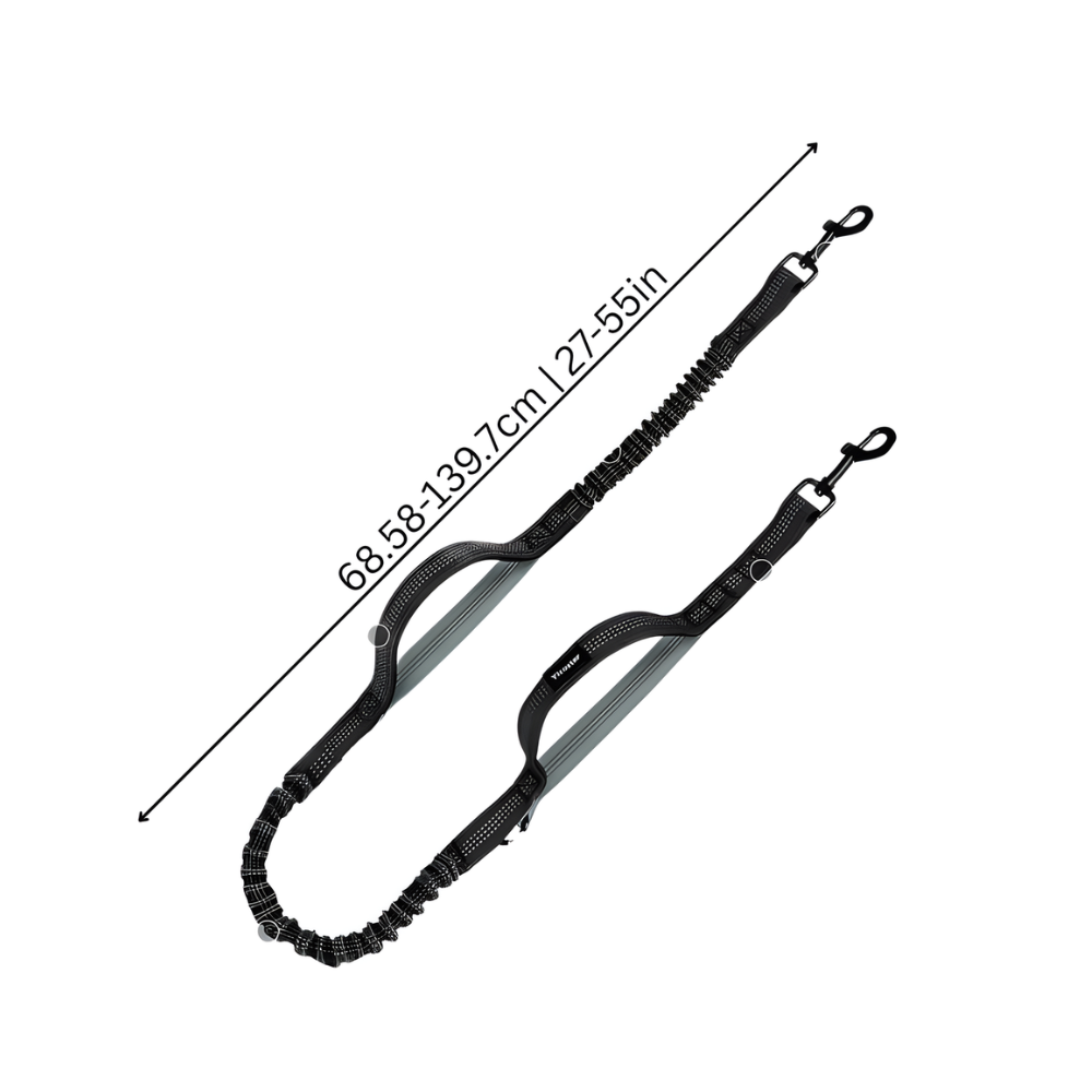 StrideLink Adjustable Hands-Free Bungee Dog Leash with Waist Belt