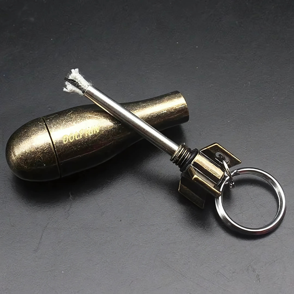Outdoor Waterproof Camping Spark Starter Keychain