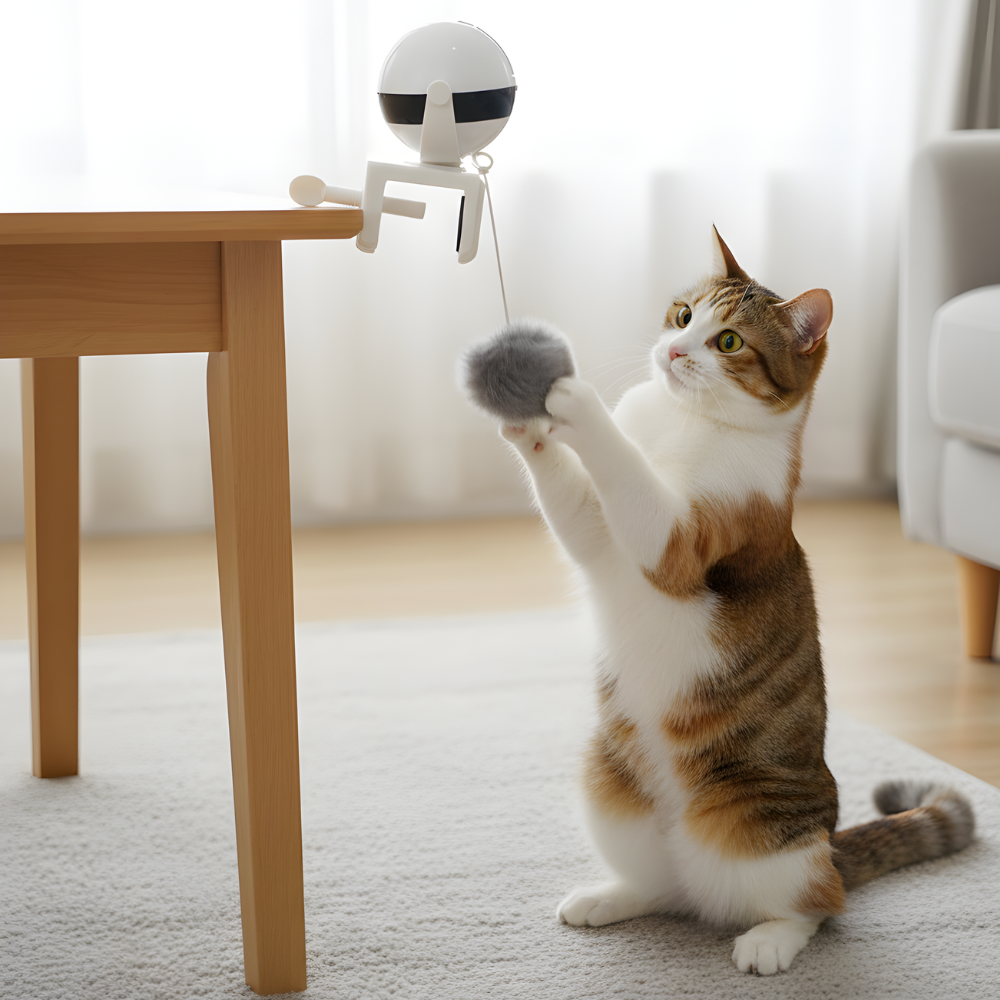SwingPulse Motion-Activated Hanging Cat Toy — Swinging Teaser