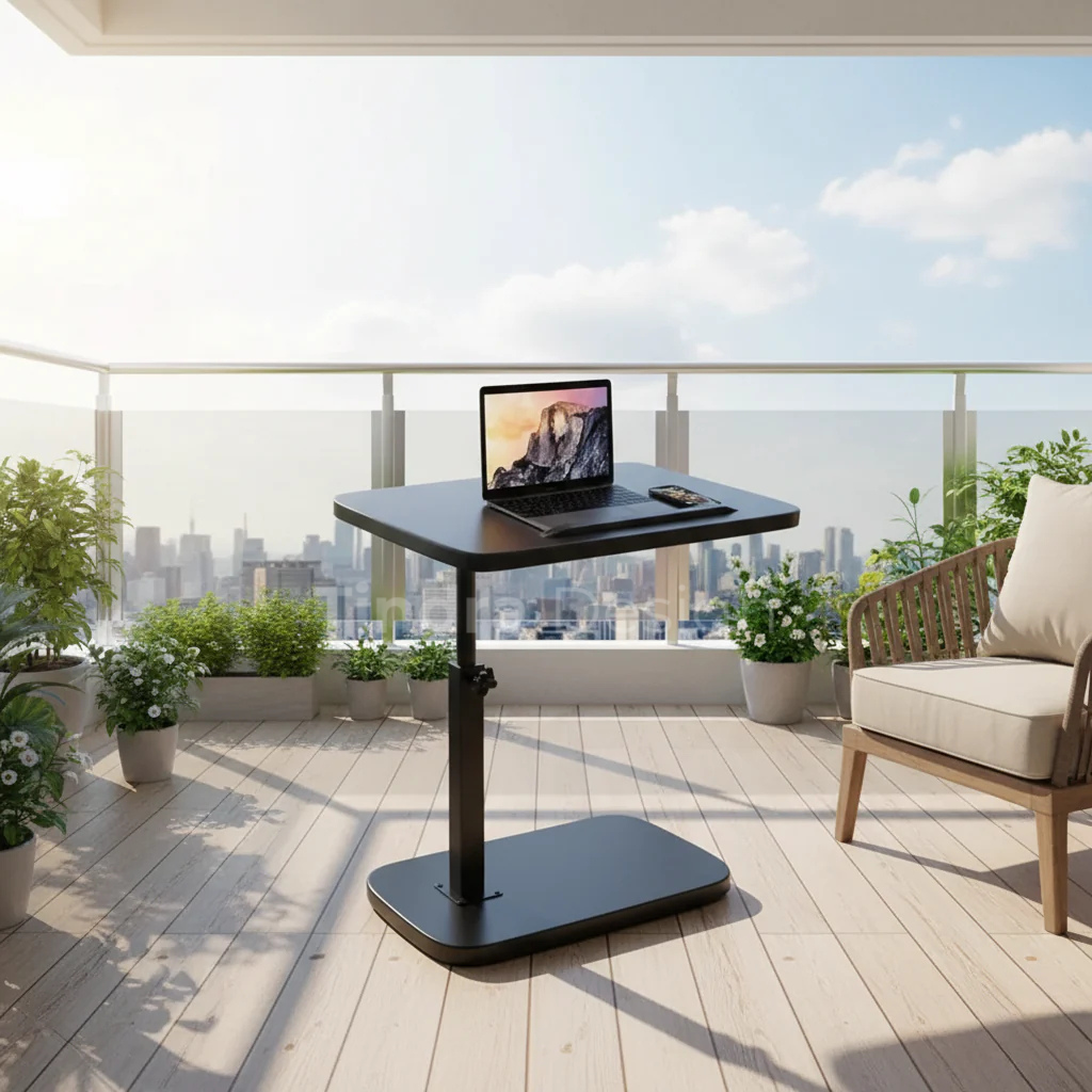 Rechthoekige multifunctionele tafel — 120 x 80 x 75 cm, aanpasbaar tafelblad