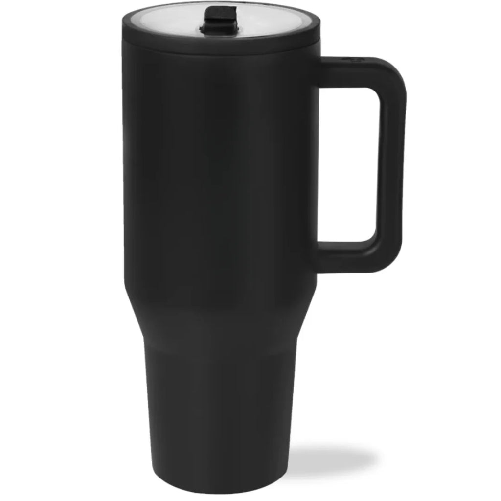 Insulated Cooling Tumbler — Built-In Sip Tube and Carry Grip