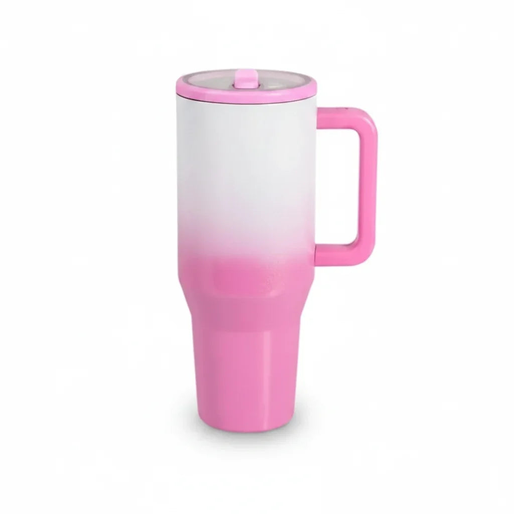 Insulated Cooling Tumbler — Built-In Sip Tube and Carry Grip