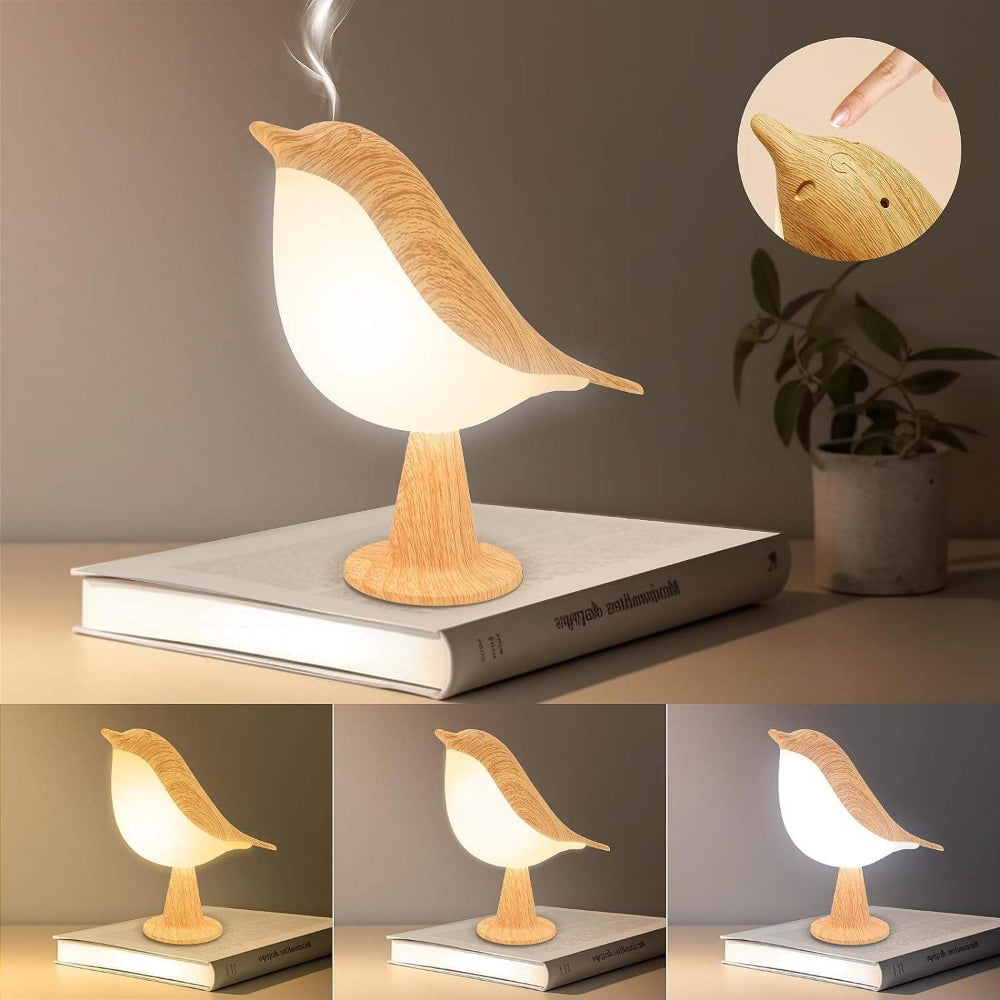 Decorative Bird LED Night Light — Rechargeable Table Lamp