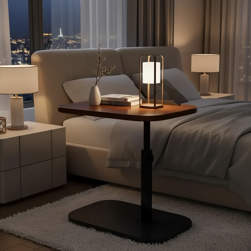 Rechthoekige multifunctionele tafel — 120 x 80 x 75 cm, aanpasbaar tafelblad