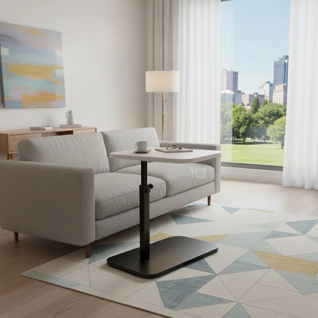 Rechthoekige multifunctionele tafel — 120 x 80 x 75 cm, aanpasbaar tafelblad