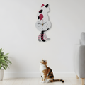 TailTick Silent Cat Wall Clock — Swinging Tail Pendulum