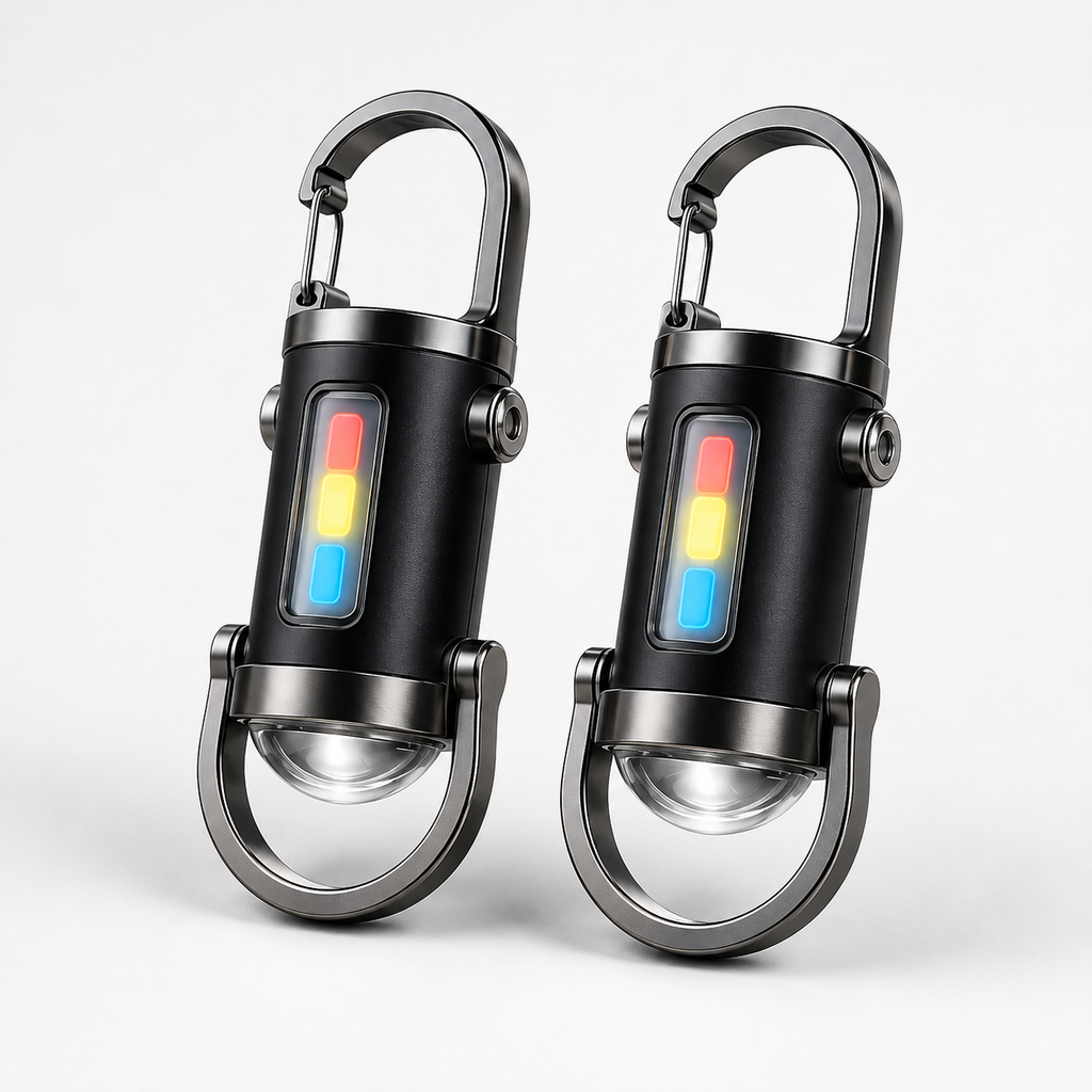 Lampe torche LED rechargeable - Mode stroboscopique et mousqueton